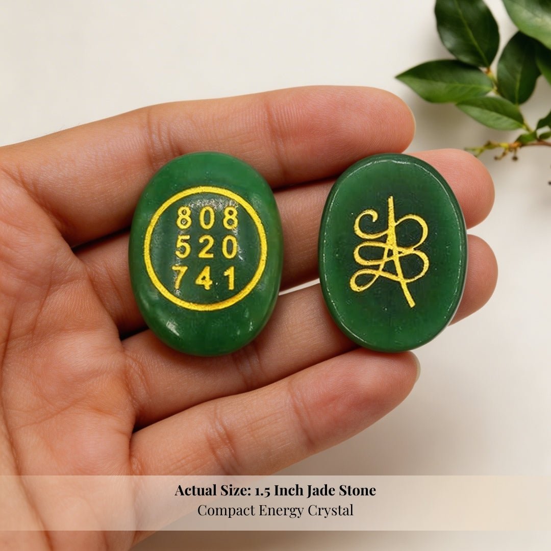 Green Jade Stone in Zibu Symbol & Switch Word, Grabovoi Number - plusvalueindia