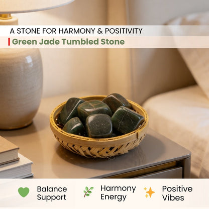 Green Jade Tumbled Stone Pebbles - plusvalueindia