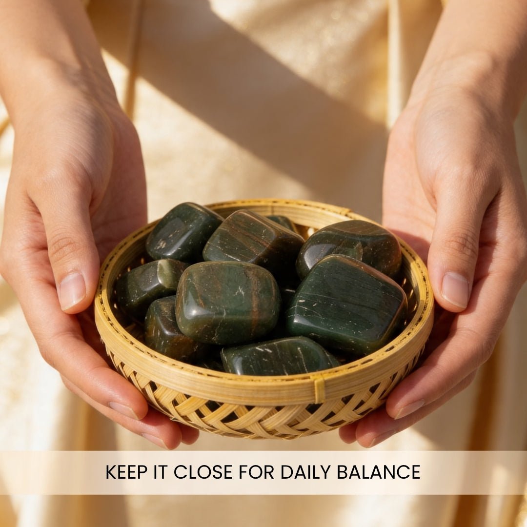 Green Jade Tumbled Stone Pebbles - plusvalueindia