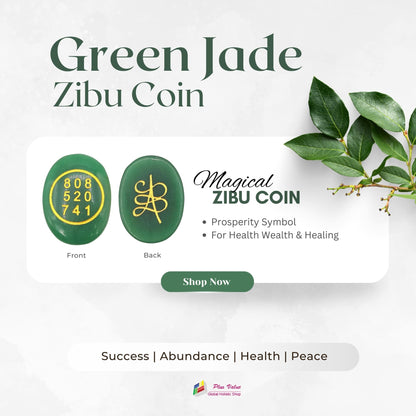 green jade zibu stone coin