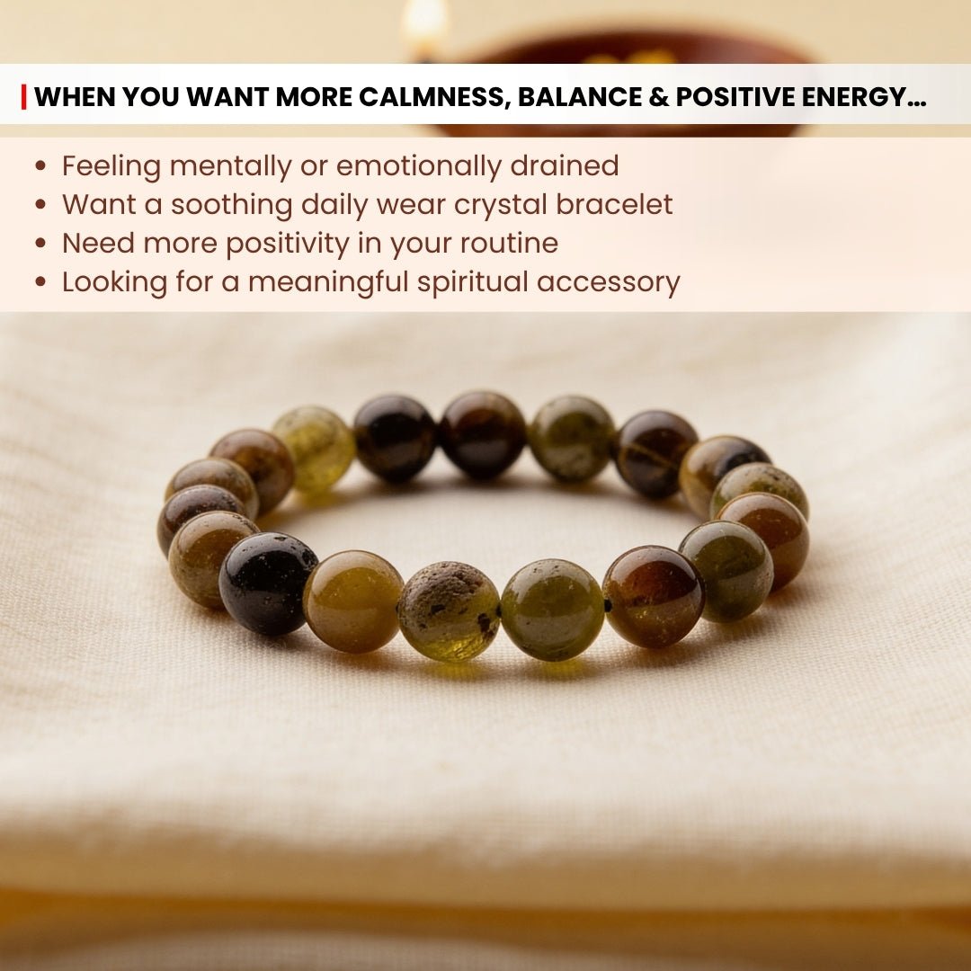 Green Tourmaline Bracelet - plusvalueindia