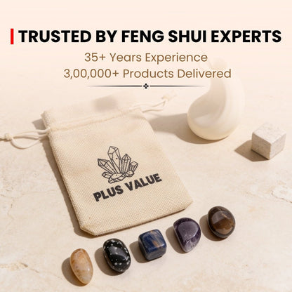 Pocket-sized headache and migraine relief stones held in hand for everyday carry scale