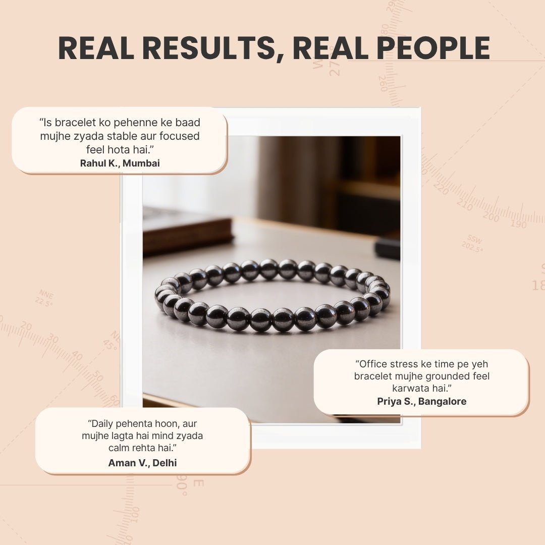Hematite Bracelet Protective & Grounding Stone - plusvalueindia
