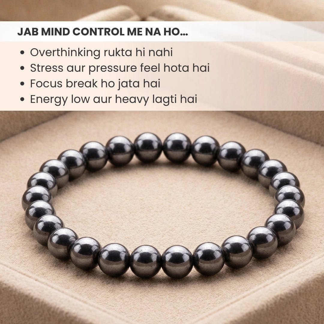 Hematite Bracelet Protective & Grounding Stone - plusvalueindia