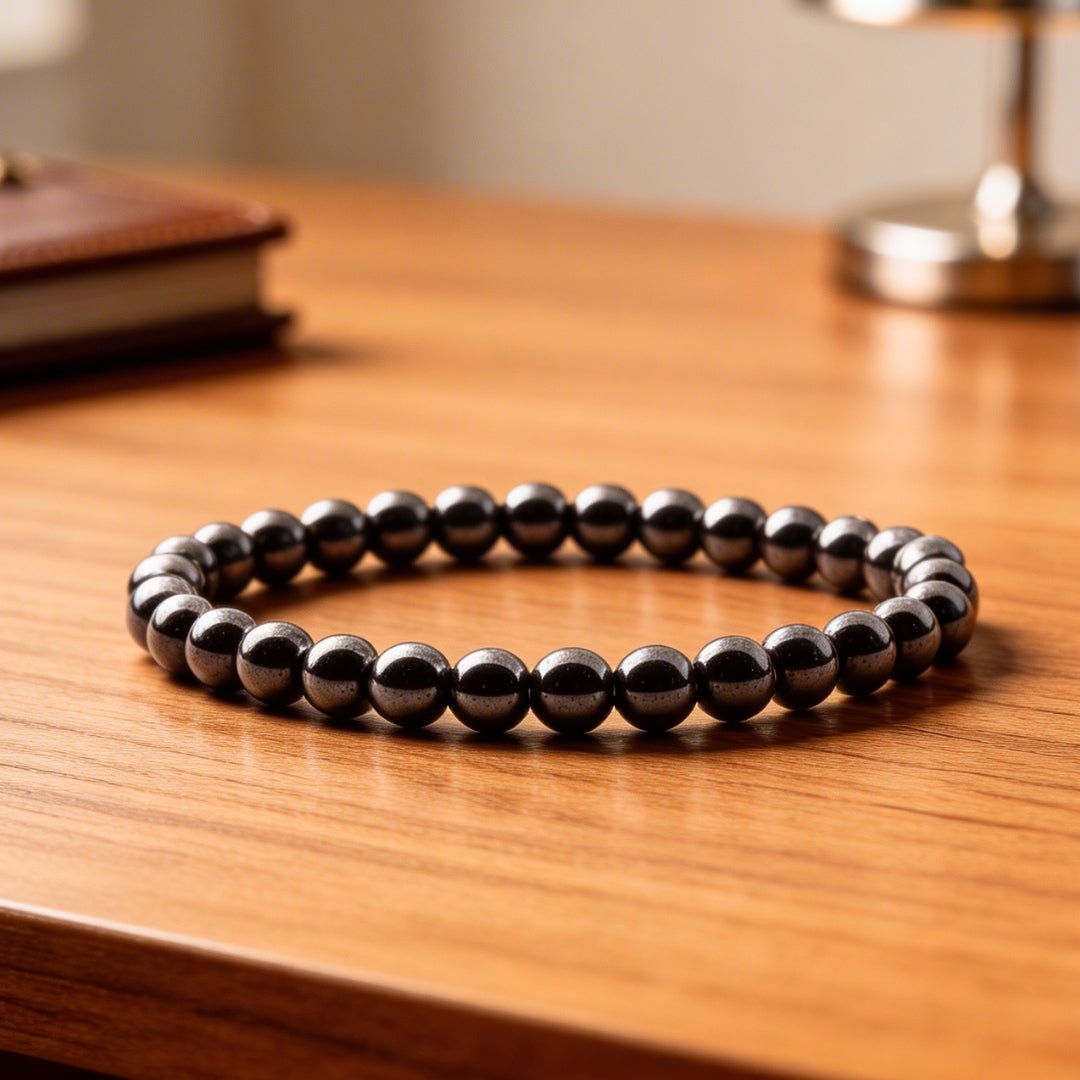 Hematite Bracelet Protective & Grounding Stone - plusvalueindia