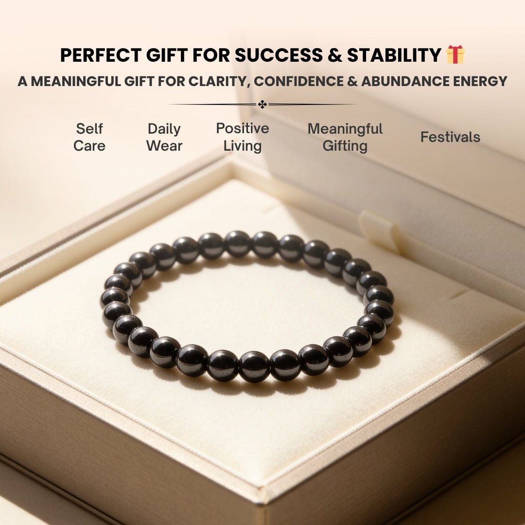Hematite Bracelet Protective & Grounding Stone - plusvalueindia