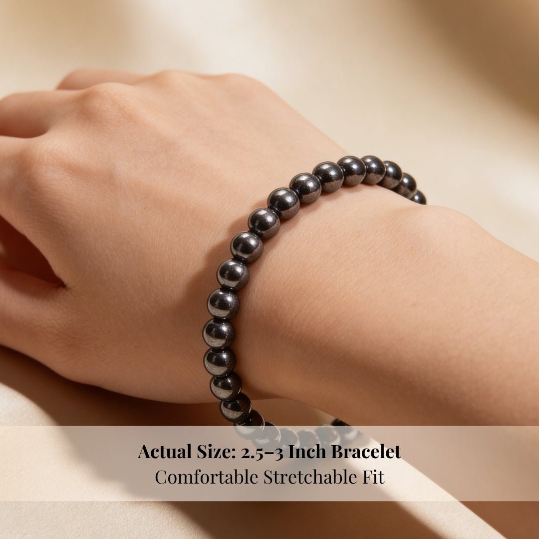 Hematite Bracelet Protective & Grounding Stone - plusvalueindia