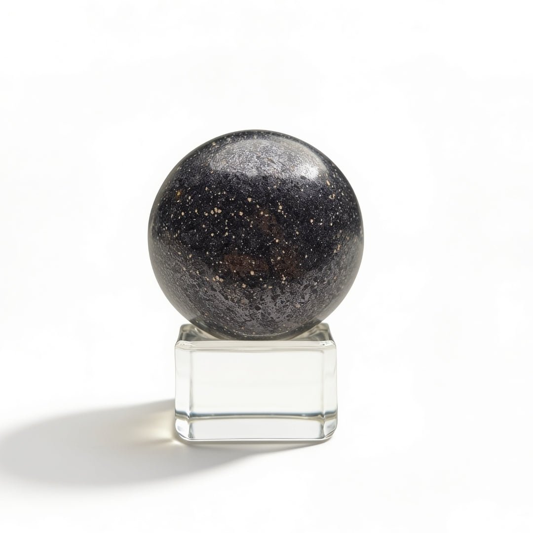 Natural Rare Hematite Crystal Quartz Polished Ball Sphere - plusvalueindia