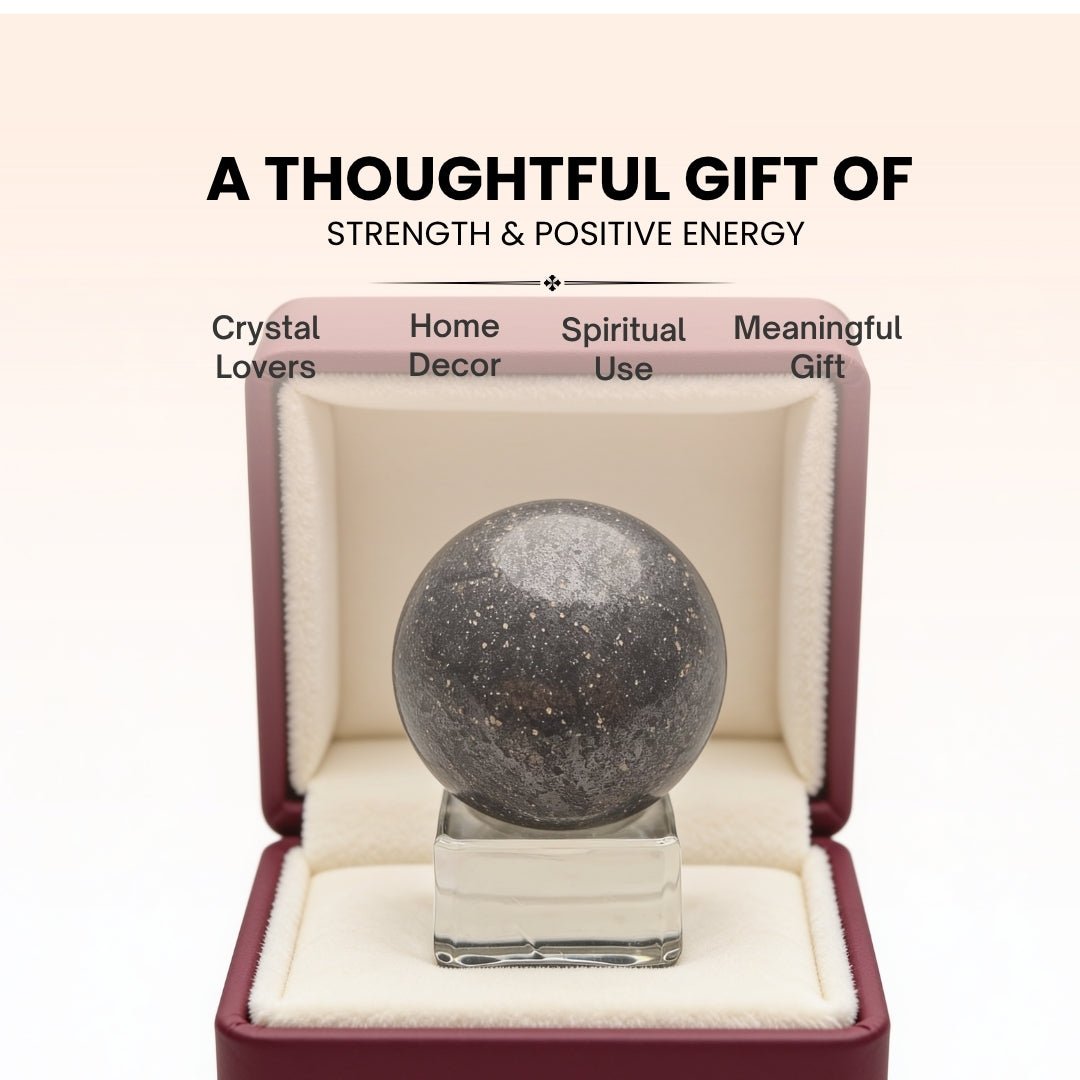 Natural Rare Hematite Crystal Quartz Polished Ball Sphere - plusvalueindia