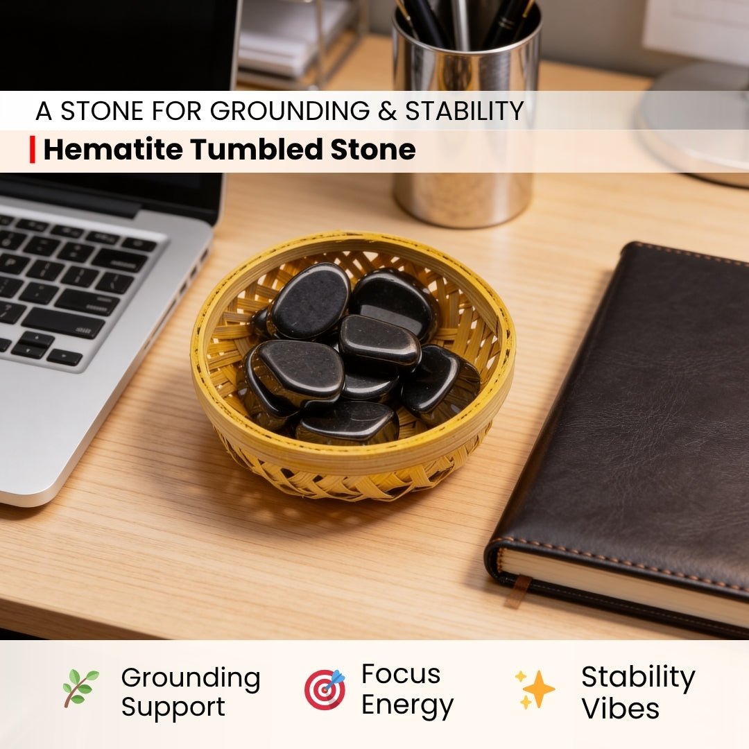 Hematite Tumbled Stone Pebbles - plusvalueindia