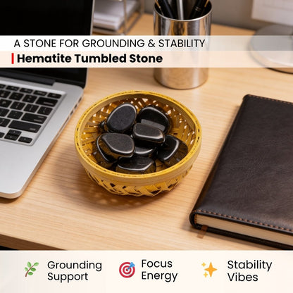 Hematite Tumbled Stone Pebbles - plusvalueindia