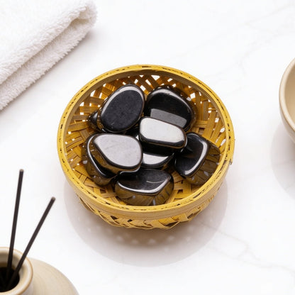 Hematite Tumbled Stone Pebbles - plusvalueindia
