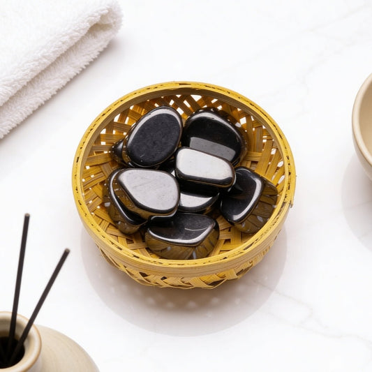 Hematite Tumbled Stone Pebbles - plusvalueindia