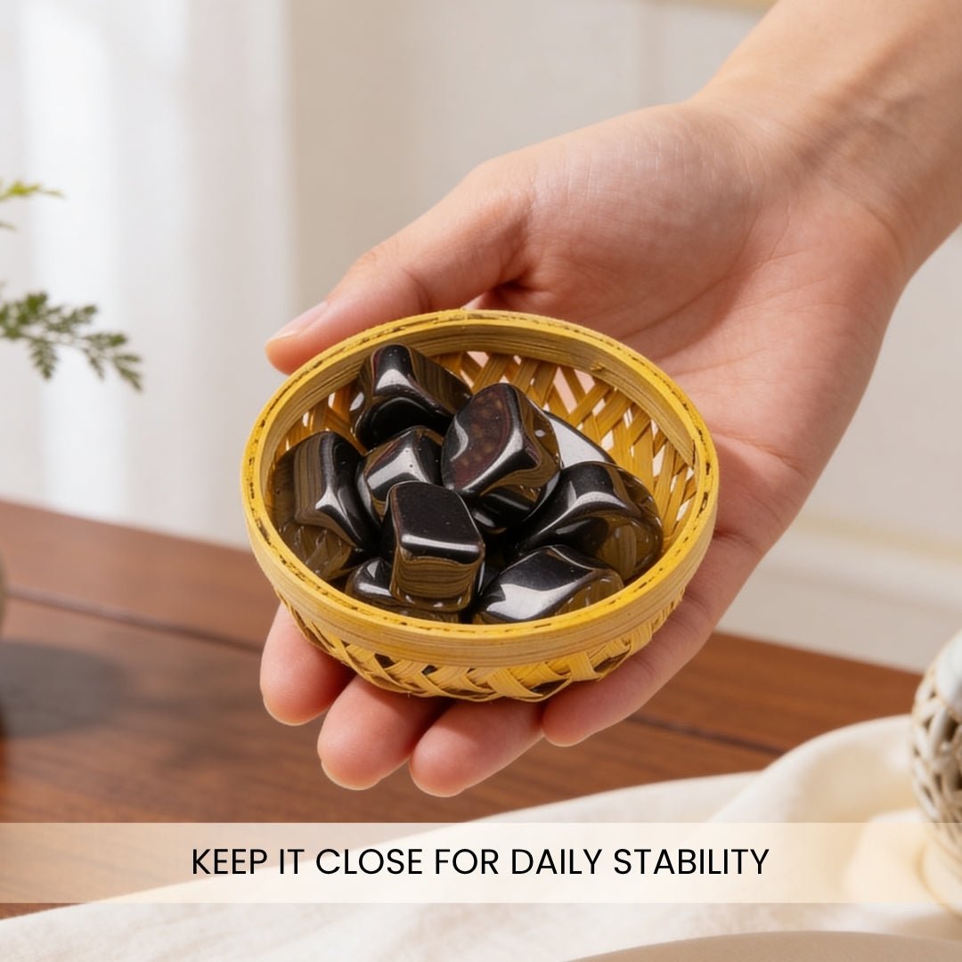 Hematite Tumbled Stone Pebbles - plusvalueindia