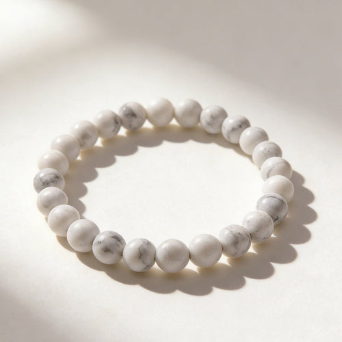 Howlite Bracelet for Creativity & Awareness | Stylish Charm Crystal Bracelet for Men Women Boys and Girls - plusvalueindia