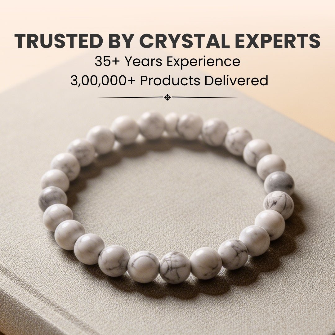 Howlite Bracelet for Creativity & Awareness | Stylish Charm Crystal Bracelet for Men Women Boys and Girls - plusvalueindia