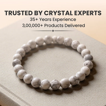Howlite Bracelet for Creativity & Awareness | Stylish Charm Crystal Bracelet for Men Women Boys and Girls - plusvalueindia