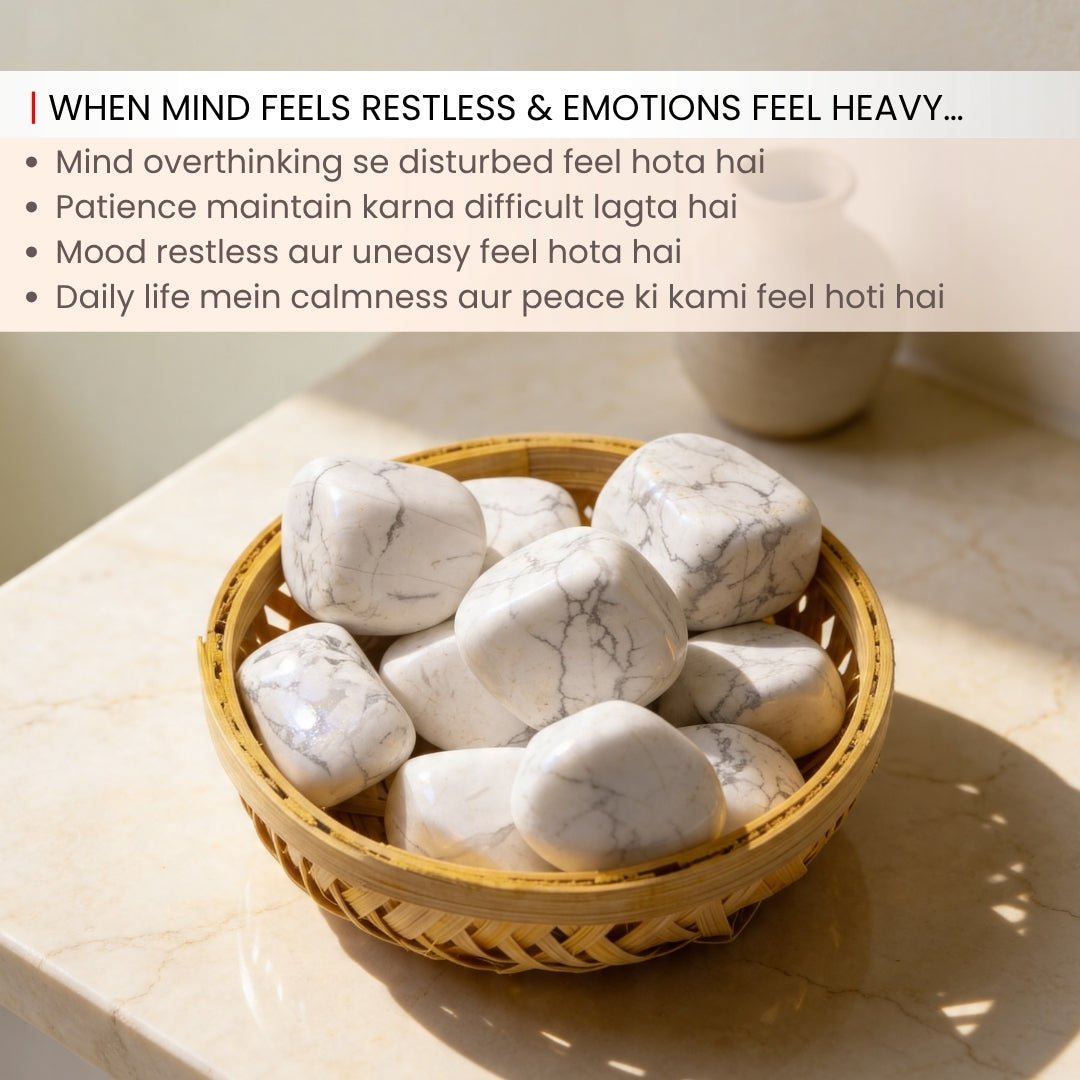 Howlite Tumbled Stone Pebbles, traditional Vastu remedy for the home