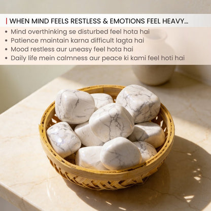 Howlite Tumbled Stone Pebbles, traditional Vastu remedy for the home