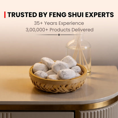 Howlite Tumbled Stone Pebbles for home office and gifting