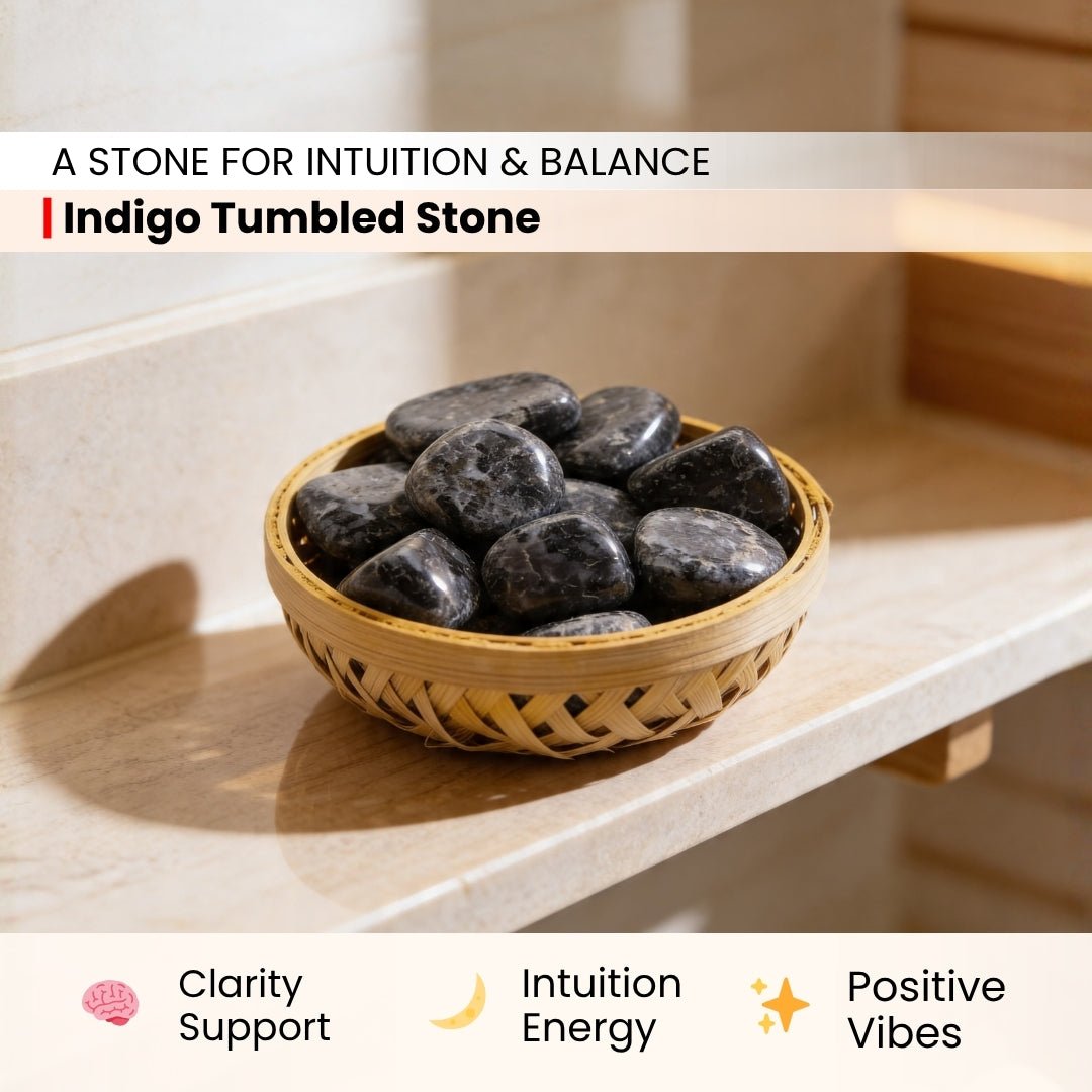 Indigo Tumbled Stone Pebbles - plusvalueindia