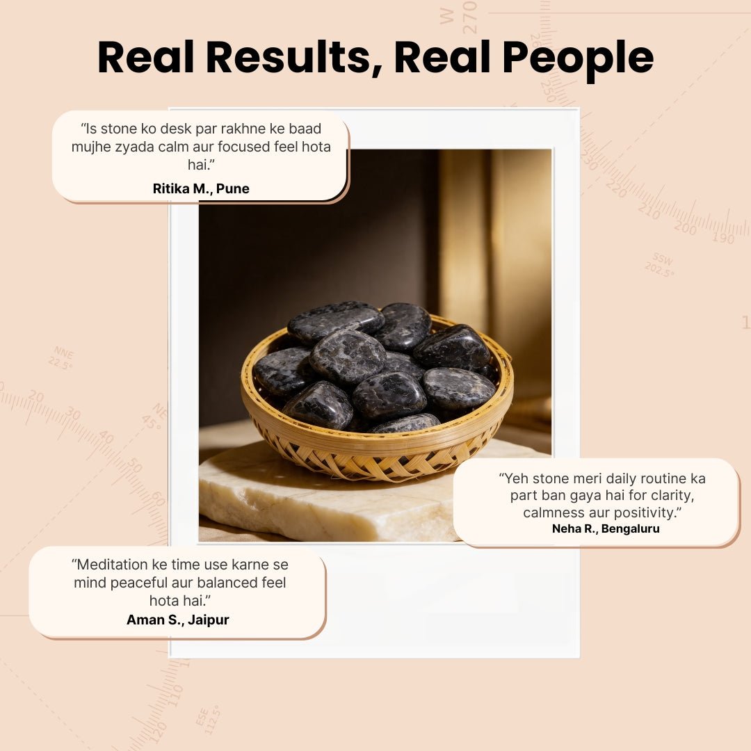 Indigo Tumbled Stone Pebbles - plusvalueindia