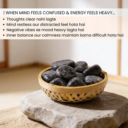 Indigo Tumbled Stone Pebbles - plusvalueindia