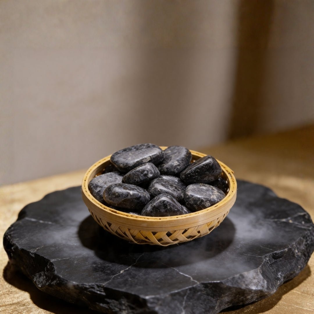 Indigo Tumbled Stone Pebbles - plusvalueindia