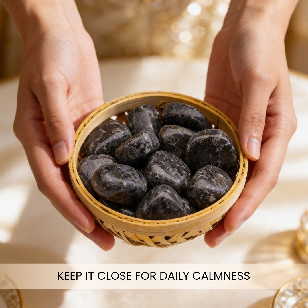 Indigo Tumbled Stone Pebbles - plusvalueindia