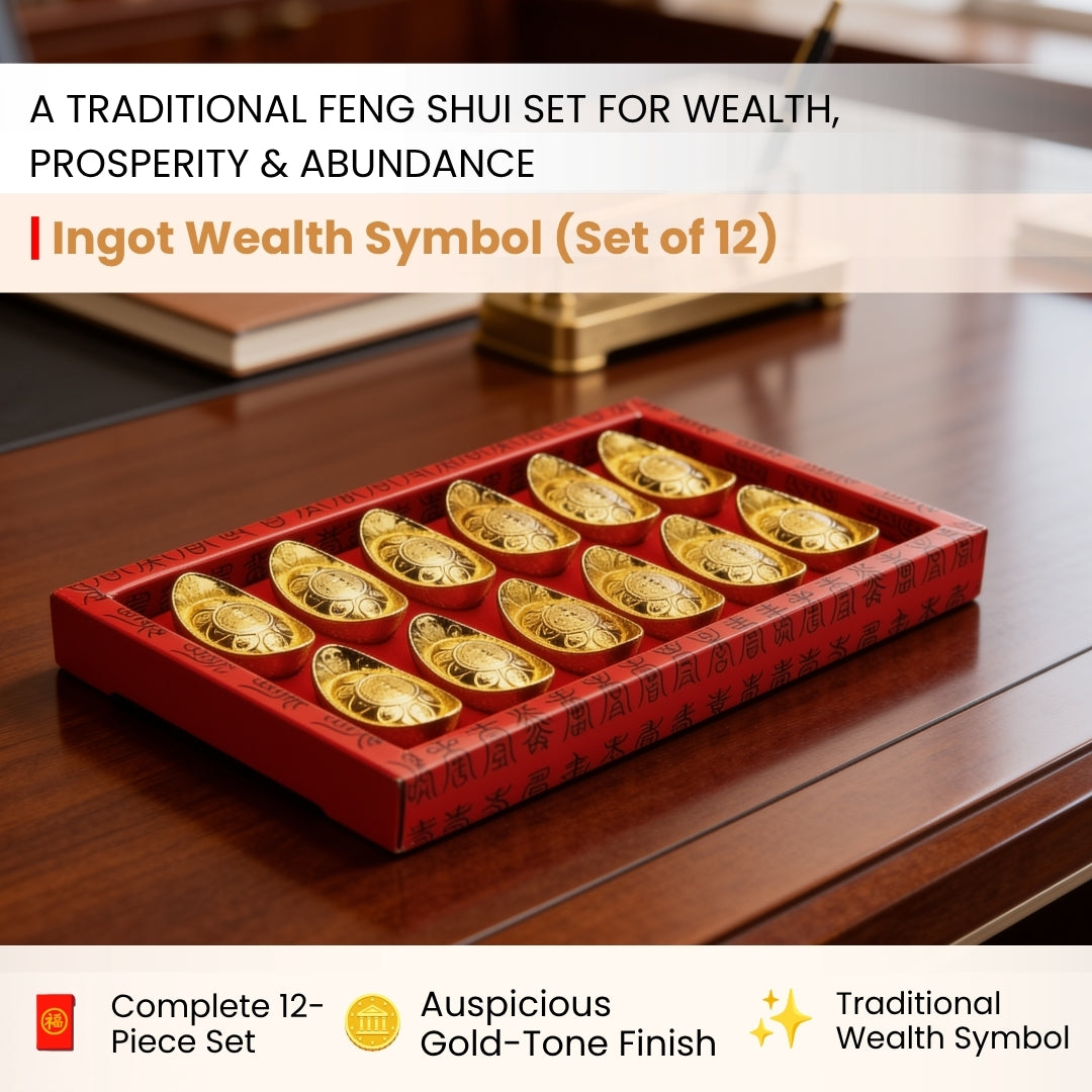 High-polish mirror finish and traditional boat shape of Feng Shui golden ingot