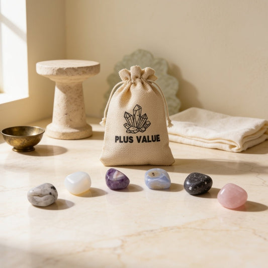 Inner Goddess pocket healing crystal bag set with divine feminine stones and carry pouch