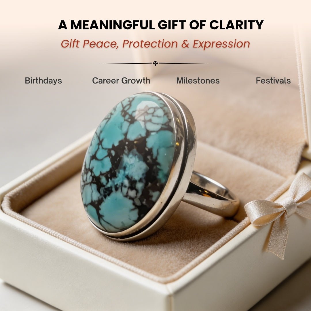Irani Turquoise Ring (Firoza Ring) - plusvalueindia