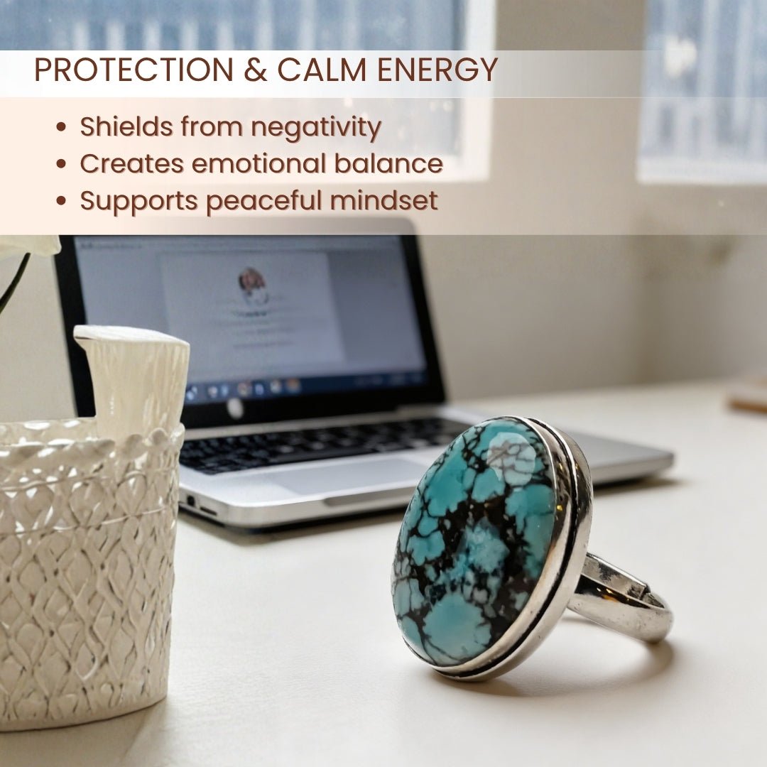 Irani Turquoise Ring (Firoza Ring) - plusvalueindia