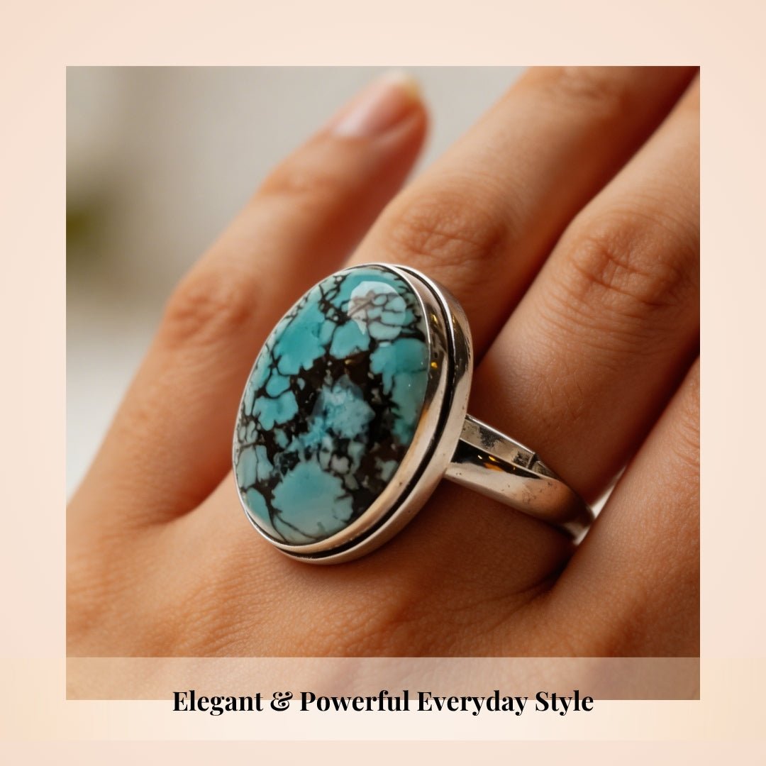 Irani Turquoise Ring (Firoza Ring) - plusvalueindia
