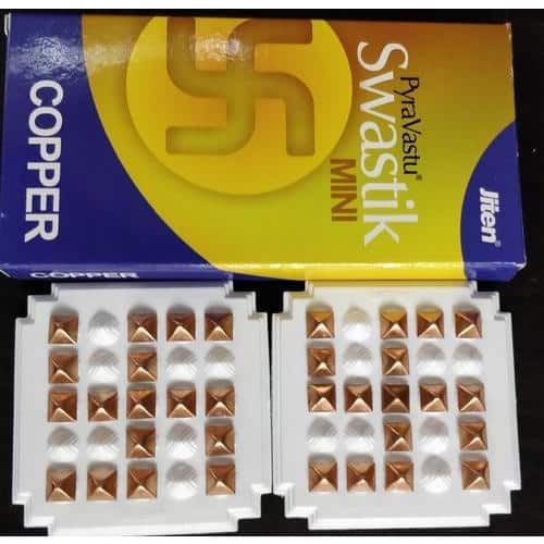 Buy Jiten Swastik Mini - Copper Pair Pyramid For Vastu Online in India