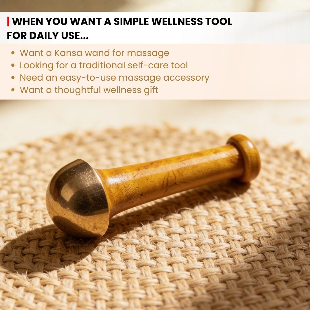 Kansa Wand (Bronze) Your personal Massager for detoxification and deep relaxation - plusvalueindia