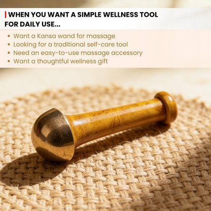 Kansa Wand (Bronze) Your personal Massager for detoxification and deep relaxation - plusvalueindia