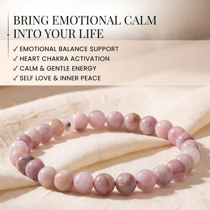 Kunzite Bracelet Reiki Healing Crystal Chakra Aura - plusvalueindia