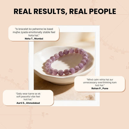 Kunzite Bracelet Reiki Healing Crystal Chakra Aura - plusvalueindia