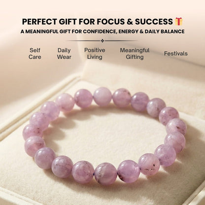 Kunzite Bracelet Reiki Healing Crystal Chakra Aura - plusvalueindia