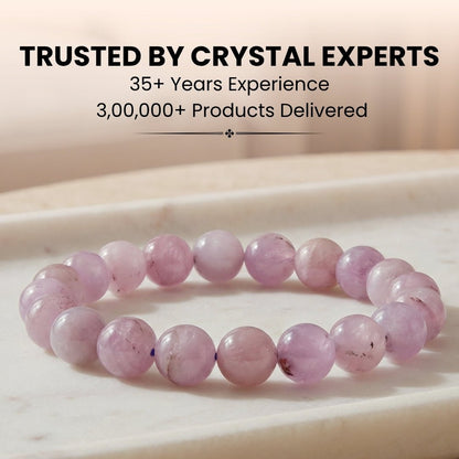Kunzite Bracelet Reiki Healing Crystal Chakra Aura - plusvalueindia