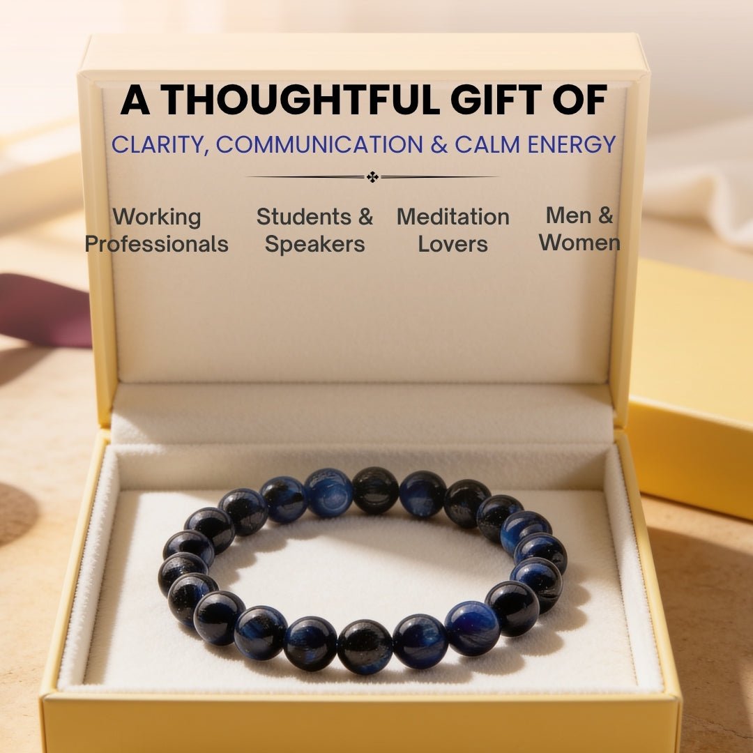 Natural Blue Kyanite crystal beads reflecting light with silky chatoyant sheen