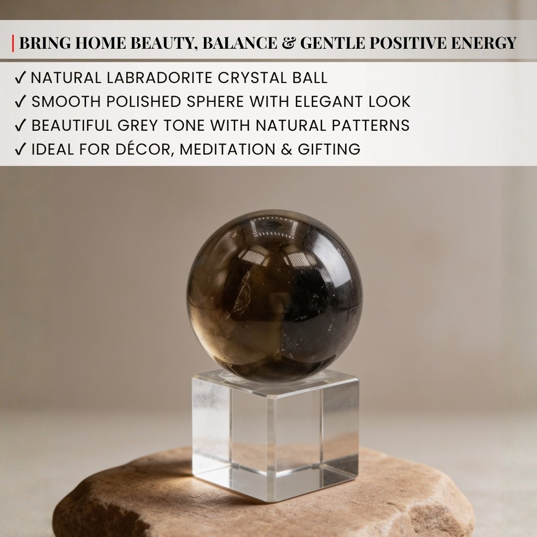 Labradorite Ball For Personal Strength and Vastu Correction - plusvalueindia