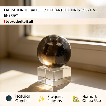 Labradorite Ball For Personal Strength and Vastu Correction - plusvalueindia