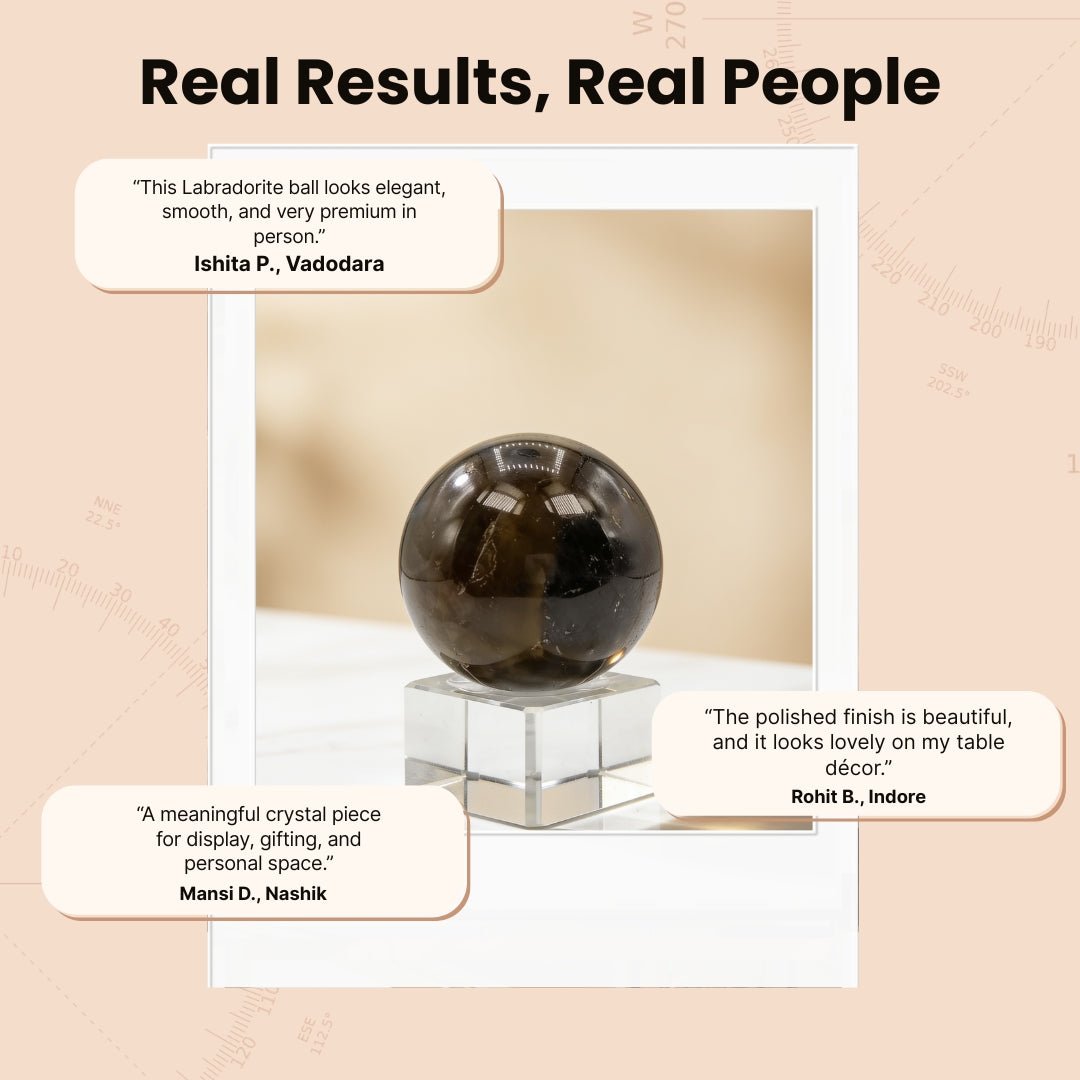 Labradorite Ball For Personal Strength and Vastu Correction - plusvalueindia