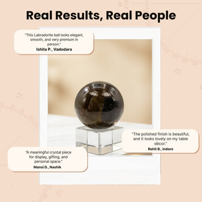 Labradorite Ball For Personal Strength and Vastu Correction - plusvalueindia
