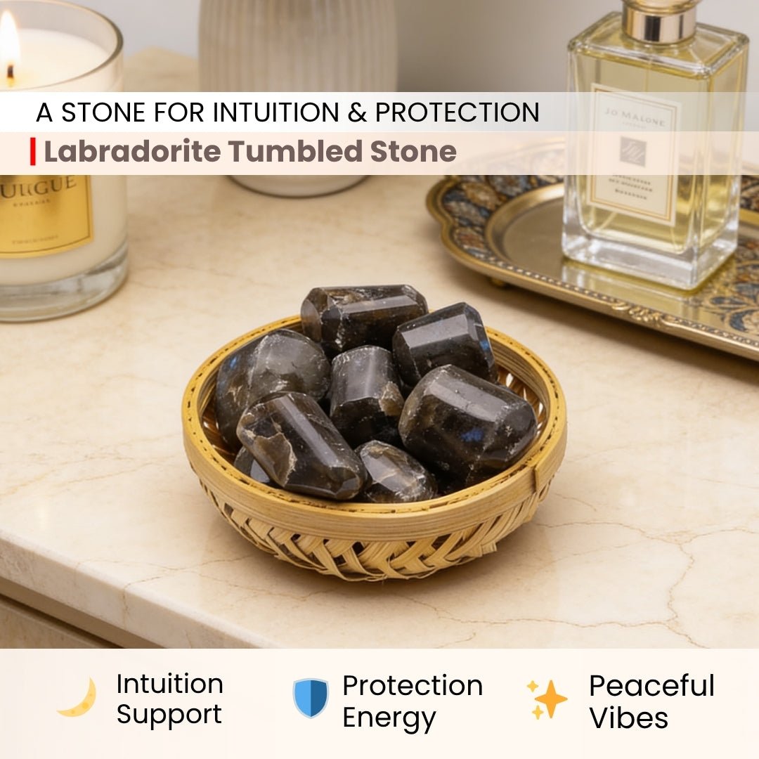 Labradorite Tumbled Stones Pebbles – Spark Insight, Creativity and Balance - plusvalueindia