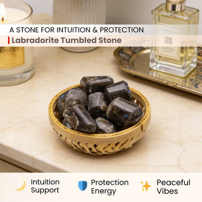Labradorite Tumbled Stones Pebbles – Spark Insight, Creativity and Balance - plusvalueindia