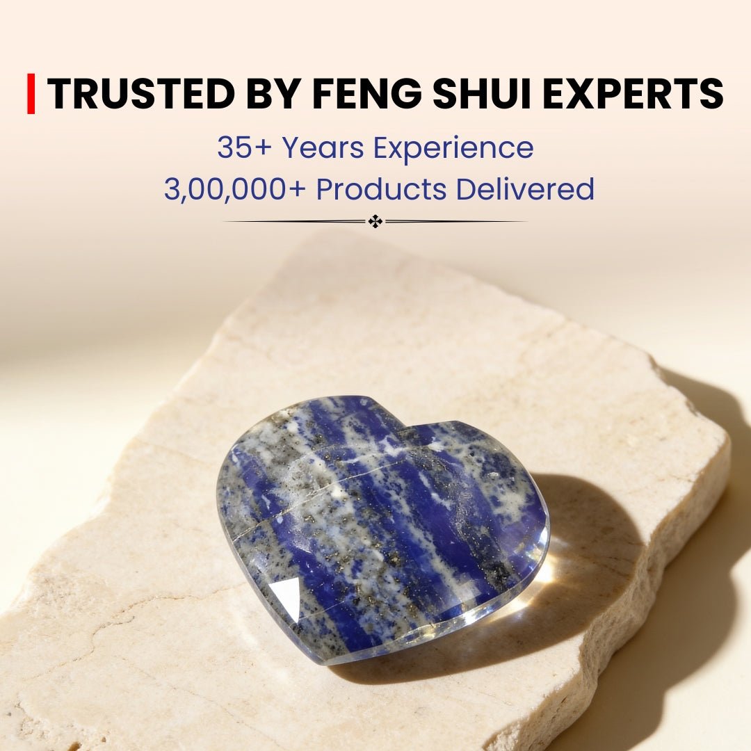 Lapiz Lapis Lazuli Hearts Stone For Purify Your Mind - Vastu Fengshui Reiki Healing Crystal - plusvalueindia