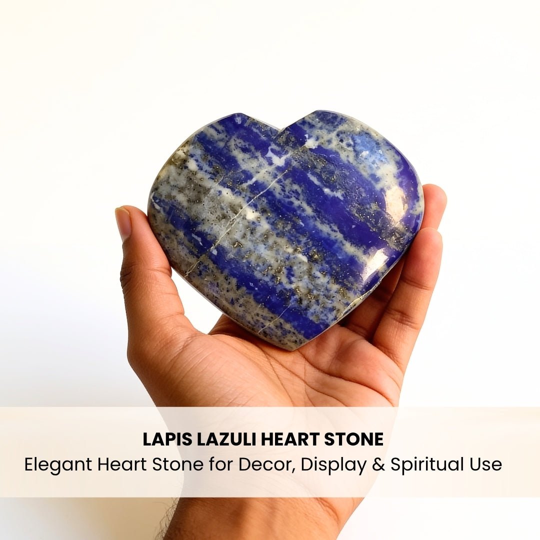 Lapiz Lapis Lazuli Hearts Stone For Purify Your Mind - Vastu Fengshui Reiki Healing Crystal - plusvalueindia